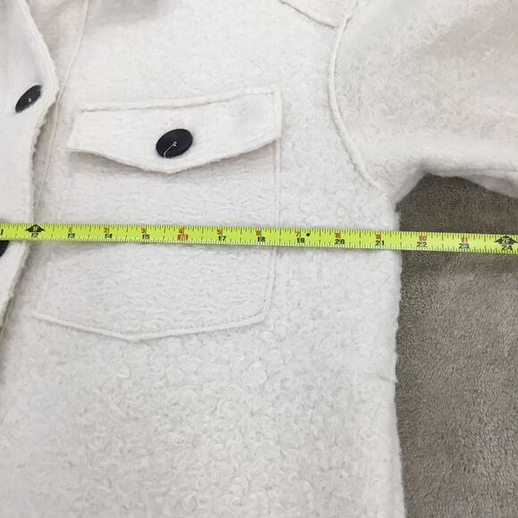 ZARA Women's Cream Oversize Soft Shirt Jacket Sz XS Fits up to Medium - Picture 9 of 10